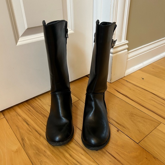 Girls sz 2 black Nordstrom Rack knee high boots - Picture 4 of 5